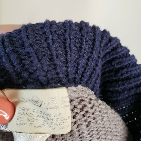 Vintage 1989 The Eagle's Eye Cotton Sweater Cardigan America Farm Medium Flag - Picture 11 of 12